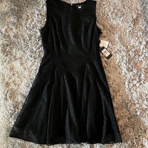 Tommy Hilfiger Black Sleeveless A-Line Midi Dress